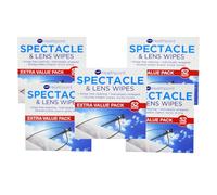 Healthpoint Spectacle Wipes Extra Value 5 Packs of 52 (260 Wipes Total) | Streak-Free Lens Cleaning Wipes for Glasses, Screens, Optical Devices | Individually Wrapped | Quick Dry Anti-Smudge Formula