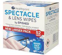 Healthpoint Spectacle Wipes Extra Value 6 Packs of 52 - 312 Pre-Moistened Lens Cleaning Wipes for Glasses, Sunglasses, Phone Screens, Cameras, Laptops - Streak-Free, Quick Dry, Individually Epished