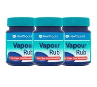 Healthpoint Vapour Rub 100ml - Pack of 3 | Menthol Chest Rub for Cold, Flu & Nasal Congestion Relief | Eucalyptus & Camphor Vapour Balm | Soothing Vapour Ointment for Adults & Children