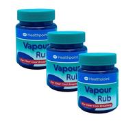 Healthpoint Vapour Rub for Coughs & Colds - Powerful Vaporub - Contains Menthol and Eucalyptus Oil for Improved Breathing - Cold and Flu Support for Congested Nose - 3 Pack with Cheeroo Magnet