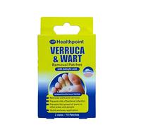 Healthpoint Verruca and Wart Removal Patches, 10 Patches in 2 Sizes, Dermatologically Tested, Prevents Risk of Bacterial Infection, for Hands and Feet, Prevents The Spread of Warts