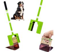 Healthpro Prods. ECO-Scoop™ The Amazing Dispoz-A-Scoop 24" Long Handle Dog Pooper Scooper with Bag Attachment, Pooper Scooper Large Dogs, This Heavy Duty ABS Dog Poop Scoop for Yard Comes with 5 Bags