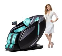 HealthRelife Full Body Massage Chair with Bodyscan 4D Massage Intelligent Shiatsu Massagerecliner with Voice Control Back Heating App Control(Black)