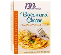 HealthSmart High Protein Bacon & Cheese Omelet, 15g Protein, Low Calorie, Low Carb, Low Fat, No Gluten Ingredients, KETO Diet Friendly, Ideal Protein Compatible, 7 Count Box