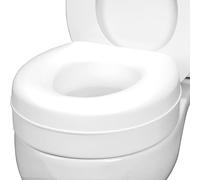 HealthSmart Raised Toilet Seat Riser that Fits Most Standard (Round) Toilet Bowls for Enhanced Comfort and Elevation with Slip Resistant Pads, FSA HSA Eligible, 15.7 x 15.2 x 6.1