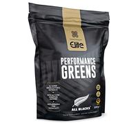 Healthspan Elite All Blacks Performance Greens, 300g, 30 Servings | Super Green Extracts | Unflavoured | Add to Shakes or Meals | Spirulina, Kale, Spinach, Broccoli & Pomegranate