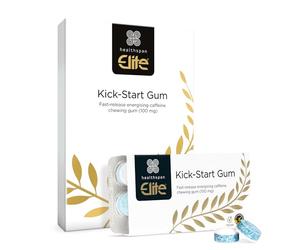 Healthspan Elite Caffeine Chewing Gum | 100mg Fast-Release Caffeine | All Blacks Official Partner | Informed Sport Accredited | Energy | Mint Flavoured | Vegan (40 Pieces)