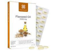 Healthspan Flaxseed Oil 1,000mg | 120 Capsules | Omega 3 Fatty Acid ALA | Maintain Healthy Blood Cholesterol Levels | Women's Health | Vegan