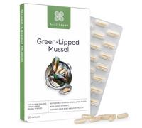 Healthspan Green-Lipped Mussel 500mg (120 Capsules) | for Bone & Cartilage Support | Added Vitamin C | Responsibly Sourced