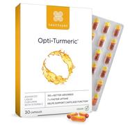Healthspan Opti-Turmeric | High Strength 500mg Liquid Curcumin | Supports Cartilage Formation | Immune Health | 185 Times Better Absorbed & 7 Times Faster Acting Than Standard Turmeric (30 Capsules)
