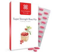 Healthspan Rose Hip 12,500mg (90 Tablets) | Supports Joint & Immune Health | Helps Maintain Flexible Joints | Added Vitamin C & Calcium | Fatty Acids | Flavonoids | Vegan