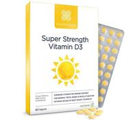 Healthspan Super Strength Vitamin D3 | Immune Health | Bone, Teeth & Muscle Health | Contains 1,000iu of Natural Source Vitamin D3 in Each Tablet | Vegetarian (60 Tablets)