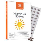 Healthspan Vitamin D3 50 Plus 2000iu (180 Capsules) | Ideal for Anyone Over 50 | Super Strength | Immune Health | Bone, Teeth & Muscle Health | Vegetarian