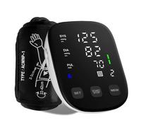 HealthTree JKS70A Blood Pressure Monitor Upper Arm for Home Use- Soft Cuff 8.7"-16.5", Automatic BP Machine with Large Backlit LED Display, 2x90 Memory Accurate Heart Rate, 4 AAA Batteries Included