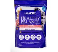 Healthy Balance Adult Cat Food Rich in Salmon & Wholegrains 800g - Supports Digestion, Immunity, Urinary Tract & Strong Muscles - No Added Artificial Colours or Preservatives