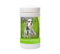 Healthy Breeds Dog Multi-Purpose Grooming Wipes for Miniature Schnauzer - Over 80 Breeds - Cleans Paw Pads, Skin Folds, Armpits, Face, Butt - 70 Count - Aloe and Oatmeal for Sensitive Skin