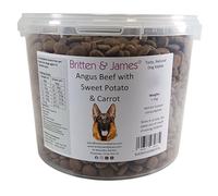 Healthy Complete Grain Free Dry Dog Food for Adult Dogs by Britten and James. Natural, Hypoallergenic, High-Protein Kibble with Omega 3 & Prebiotics. Angus Beef with Sweet Potato and Carrot (1.5kg)