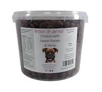 Healthy Complete Grain Free Dry Dog Food for Adult Dogs by Britten and James. Natural, Hypoallergenic, High-Protein Kibble with Omega 3 & Prebiotics. Chicken with Sweet Potato & Herbs (1.5kg)