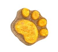 Healthy Dry Paw Shape Chewy Food Treats for Kittens - 5G Natural Oral Cleaning Biscuits - Cat Snacks, Cat Treats, Paw Biscuits - Yellow, Pink, Purple & Green
