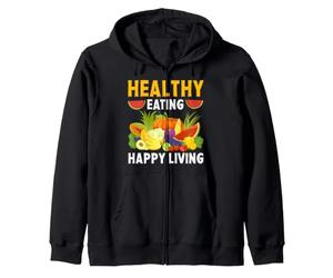 Healthy Eating Happy Living Zip Hoodie
