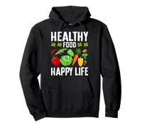 Healthy Food Happy Life Pullover Hoodie