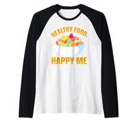 Healthy Food Happy Me Raglan Baseball Tee