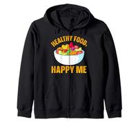 Healthy Food Happy Me Zip Hoodie