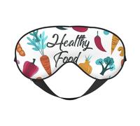 Healthy Food Print Comfortable Sleep Eye Mask Men Women Lightweight Travel Nap Meditation Yoga Work
