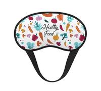 Healthy Food Print Unisex Blackout Sleep Mask Comfortable Eye Mask for Travel Meditation Sleep Travel