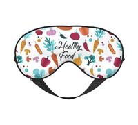 Healthy Food Printing Versatile Sleep Eye Cover Soft Eye Mask Reversible for Meditation & Travel Eye Mask Unisex
