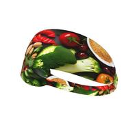 Healthy Food Sports Headband For Men Women Tennis Sweat Band For Workout Sports Headbands Elastic For Running
