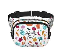 Healthy Food Unisex Fashion Waist Packs, Stylish Fanny Packs for Workouts, Running, Traveling, and Hiking