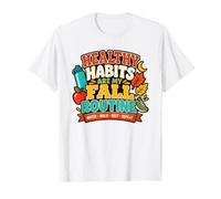 Healthy Habits are My Fall Routine Wellness Value Graphic T-Shirt