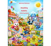 Healthy Habits Coloring Book: Fun Handwashing, Healthy Eating, Exercise, Sleep, and Daily Routine Coloring Pages for Kids Ages 4-6