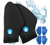 Healthy Hands Hand Ice Pack Wrap - Cold Therapy for Hands - Ice Gloves for Chemo, Neuropathy, Arthritis, Injuries and Working Hands - Includes 2 Mittens and 4 Reusable and Flexible Gel Ice Packs S/M