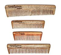 Healthy Ideas combo of 4 combs (Traveller 6" + Mate 4" + Glide & Basic 7.5") Detangler + short or medium hair + fit in ladies purse/clutch + pocket comb for men.