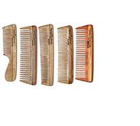 Healthy Ideas combo of 5 Neem Wood Combs (Basic, Magic, Regular 7.5") + Care (5") + Mate (4") Detangler + A small comb for perse or clutch+ kids comb.