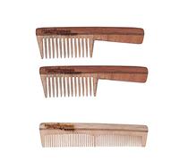 Healthy Ideas - Comfort | Approved by Khadi India - The Original Hand-made Neem Wood Comb | Anti-dandruff & Non-static (7.5") Buy 2 Comfort and get 1 Basic free
