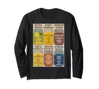 Healthy Juice Wellness Recipes Detox Natural Remedy Long Sleeve T-Shirt