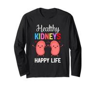 Healthy Kidneys Happy Lifes Kidney Wellness Awareness Kids Long Sleeve T-Shirt