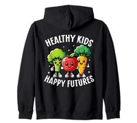 Healthy Kids Happy Futures Cute Veggie Nutrition Zip Hoodie