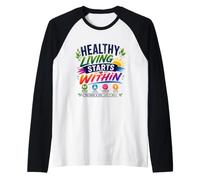 Healthy Lifestyle Motivation Raglan Baseball Tee