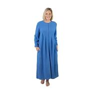 Healthy Living Direct Long Sleeve Velour Kaftan Blue Extra Small 8-10