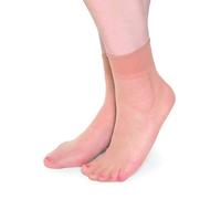 Healthy Living Direct Pack of 5 Diabetic Ankle High Socks - Beige