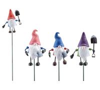 Healthy Living Direct Wobbly Gonk with Garden Tools on Stake - Set of 4