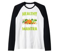 Healthy Living is My Mantra Raglan Baseball Tee