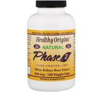 Healthy Origins, Phase 2 Carb Controller, White Kidney Bean Extract, 500 mg, 180 Veggie Caps