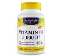 Healthy Origins Vitamin D3 5,000iu 120 Softgels Immune Health & Strong Bones