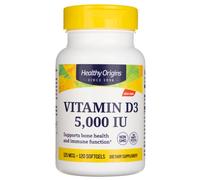 Healthy Origins Vitamin D3 5000 IU, 120 capsules