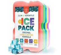 Healthy Packers Ice Pack for Lunch Box - Freezer Packs - Original Cool Pack (Set of 5) | Slim & Long-Lasting Ice Packs for Your Lunch or Cooler Bag (Combo)
